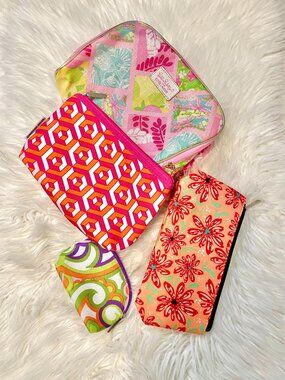 Lilly Pulitzer x Estee Lauder x Clinique Make Up bags